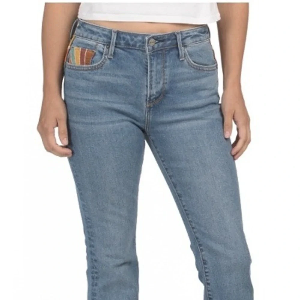 Driftwood Farrah x Sundaze High-Rise Flare Jeans‎ 29 Embroidered Sunrise Back - Picture 5 of 5